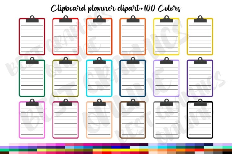 100 Clipboard clipart, Clipboard printable planner (818901)
