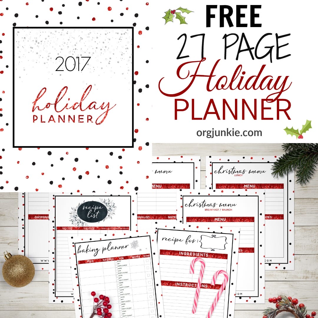 2017 FREE Holiday Planner - 27 Printables for an Organized Christmas!