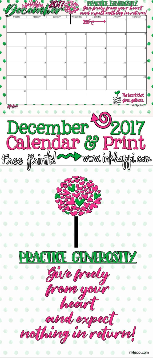 printable planner december 2017