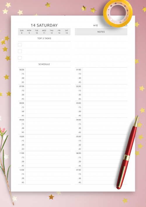 Daily Planner Templates - Download PDF
