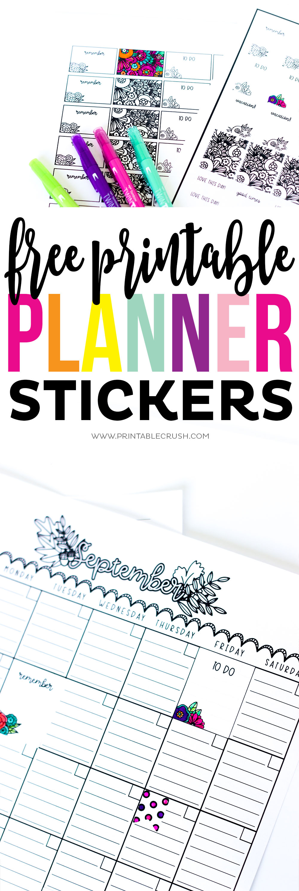 Printable Planner Stickers Using Cricut Print/Cut Feature
