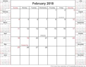 printable planner february 2018