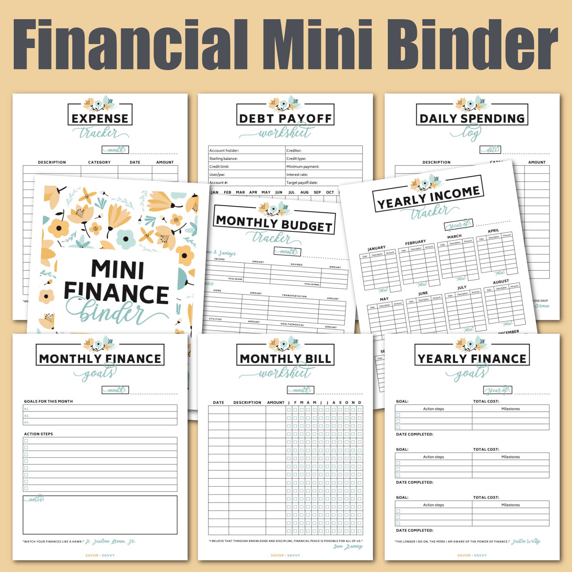 Free 2024 Printables for Mini Binders and Letter-Size Planners