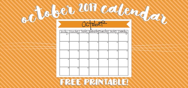 printable planner for october 2017