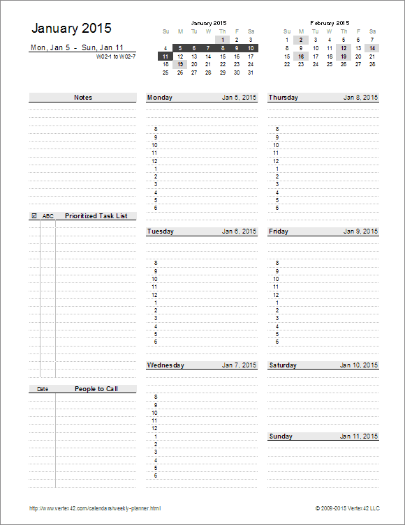 printable planner forms