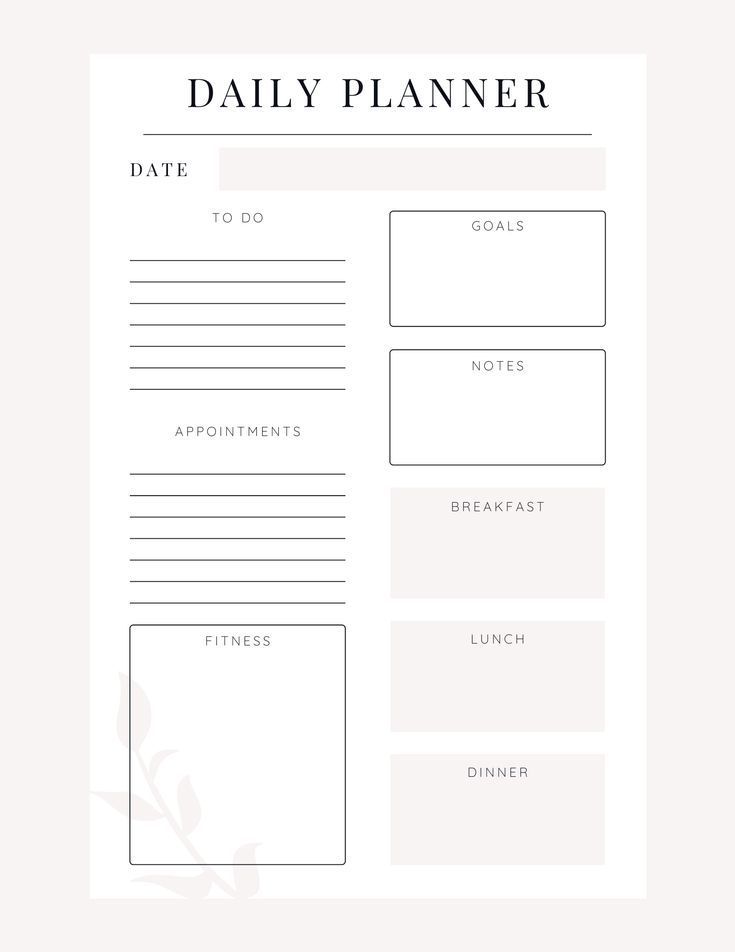 printable planner forms