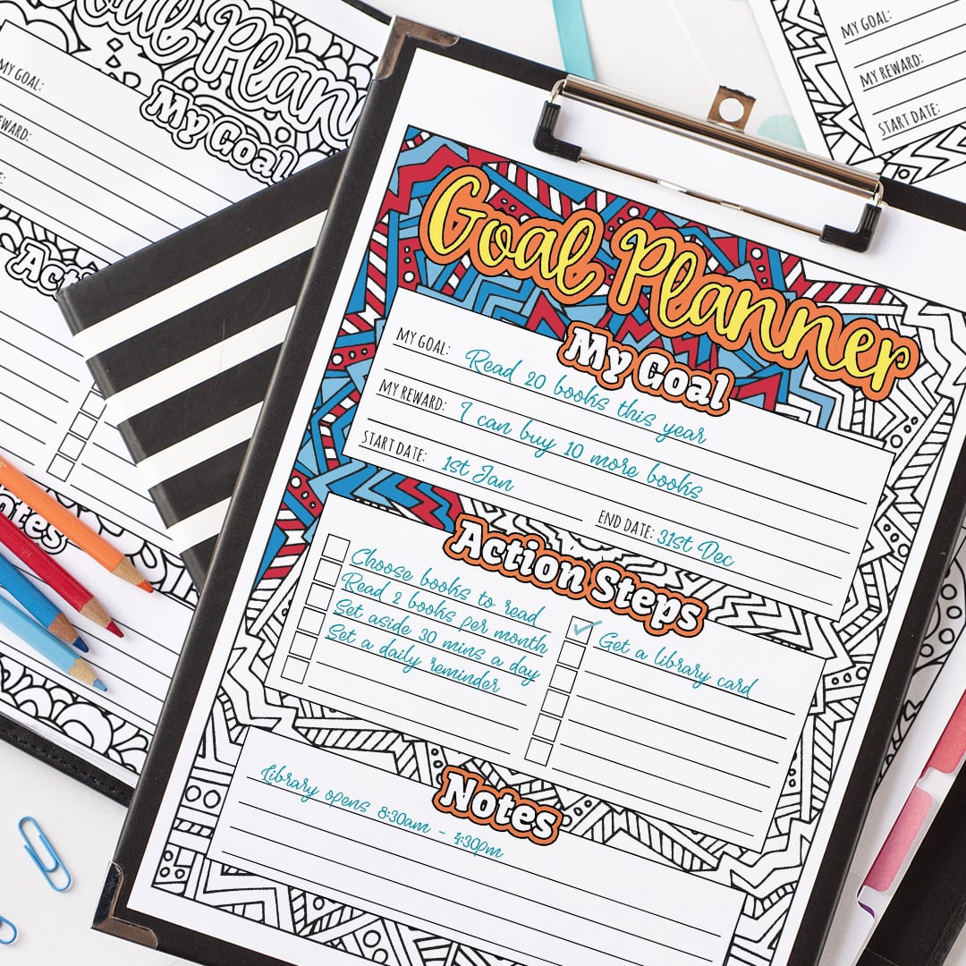 Goal Planner Printable (10 Pack) | Goal setting worksheet - plan ...