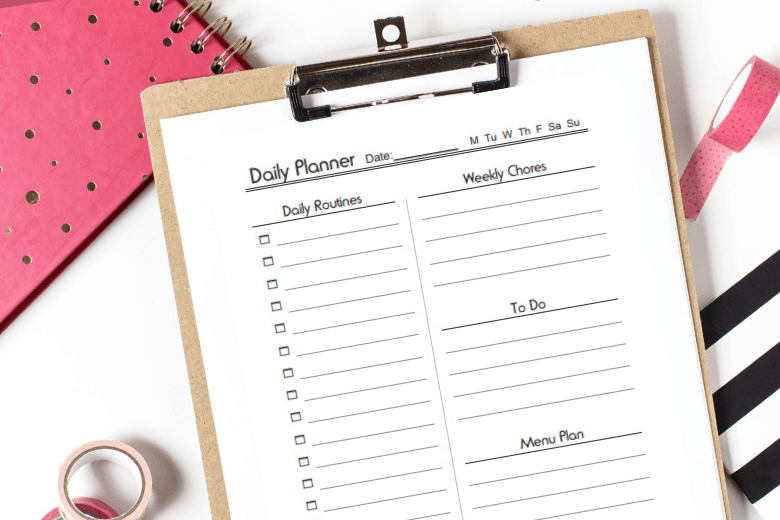 printable planner half size