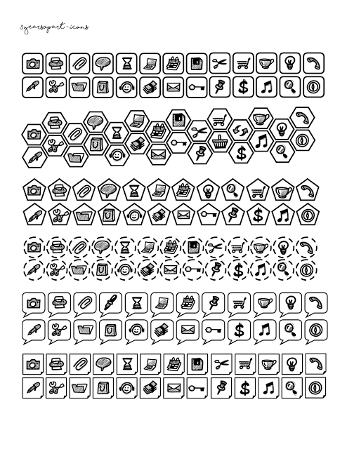 Free Printable Planner Icons - Neutrals | Free Download Bullet ...
