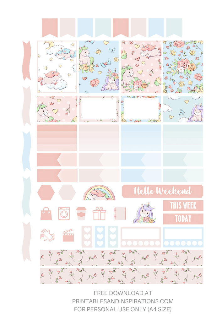 List of Pretty Planner Stickers - Free Printable - Printables and ...