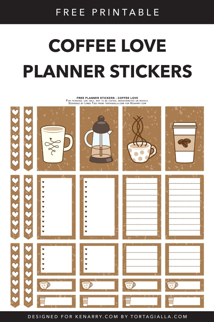 Free Printable Planner Stickers For Coffee-Lovers - Ideas for the Home