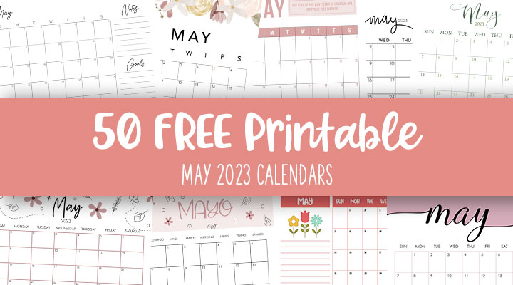 May 2023 Calendars - 50 FREE Printables | Printabulls