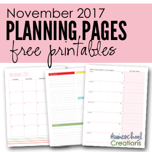 November 2017 Planner for Mom - Free Printable