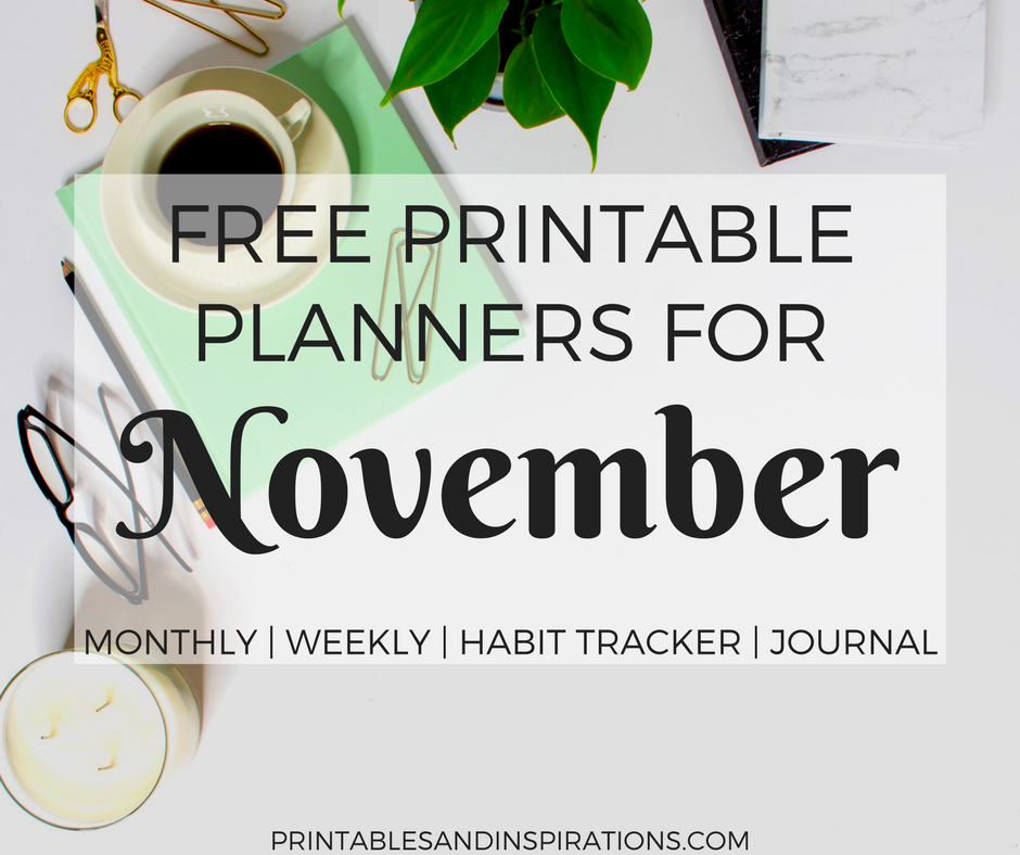 printable planner nov 2017