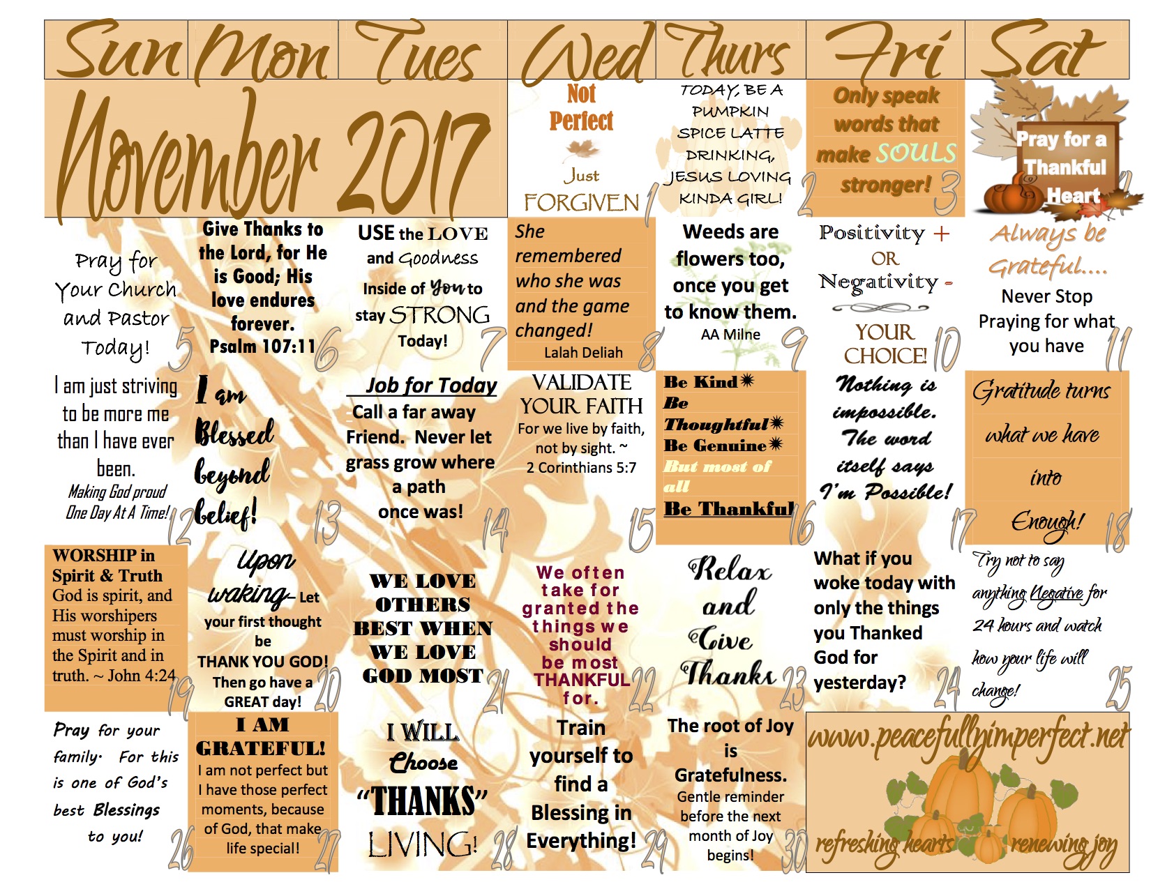 printable planner nov 2017