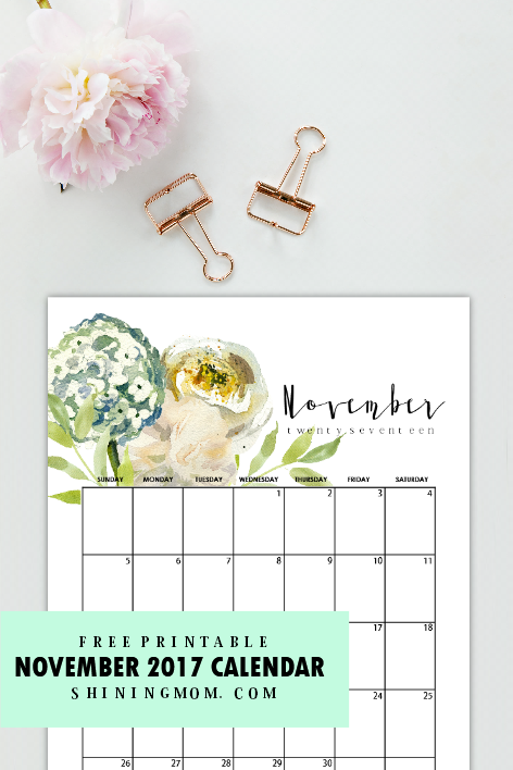 printable planner nov 2017