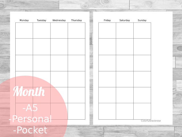 filofax-free-printables-colorfulblackrose-worksheets-library for A5 Monthly Planner Printable Free Pdf Filofax | Free Printables | Colorfulblackrose - Worksheets Library for A5 Monthly Planner Printable Free Pdf