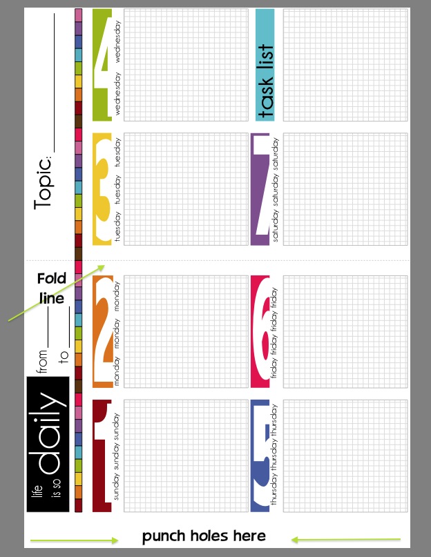 Planner pages for download (A5 and US letter) | scrappystickyinkymess
