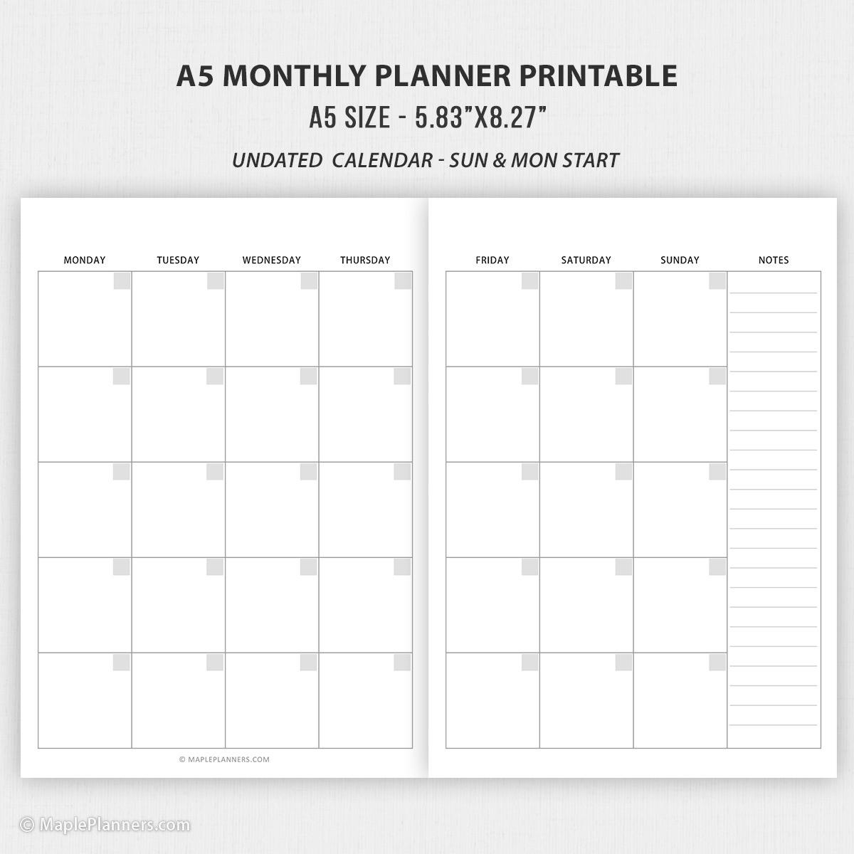 a5-planner-printable-inserts-a5-weekly-and-monthly-planner-inserts-worksheets-library for Free A5 Printable Planner Inserts A5 Planner Printable Inserts | A5 Weekly and Monthly Planner Inserts - Worksheets Library for Free A5 Printable Planner Inserts