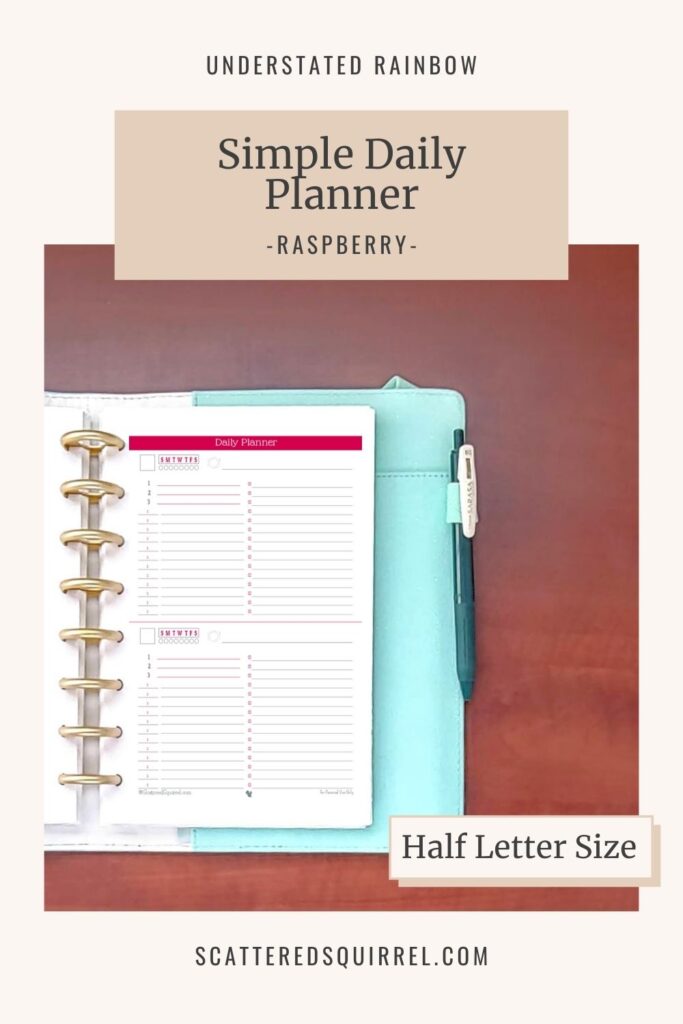 printable planner pages for 3 ring binder