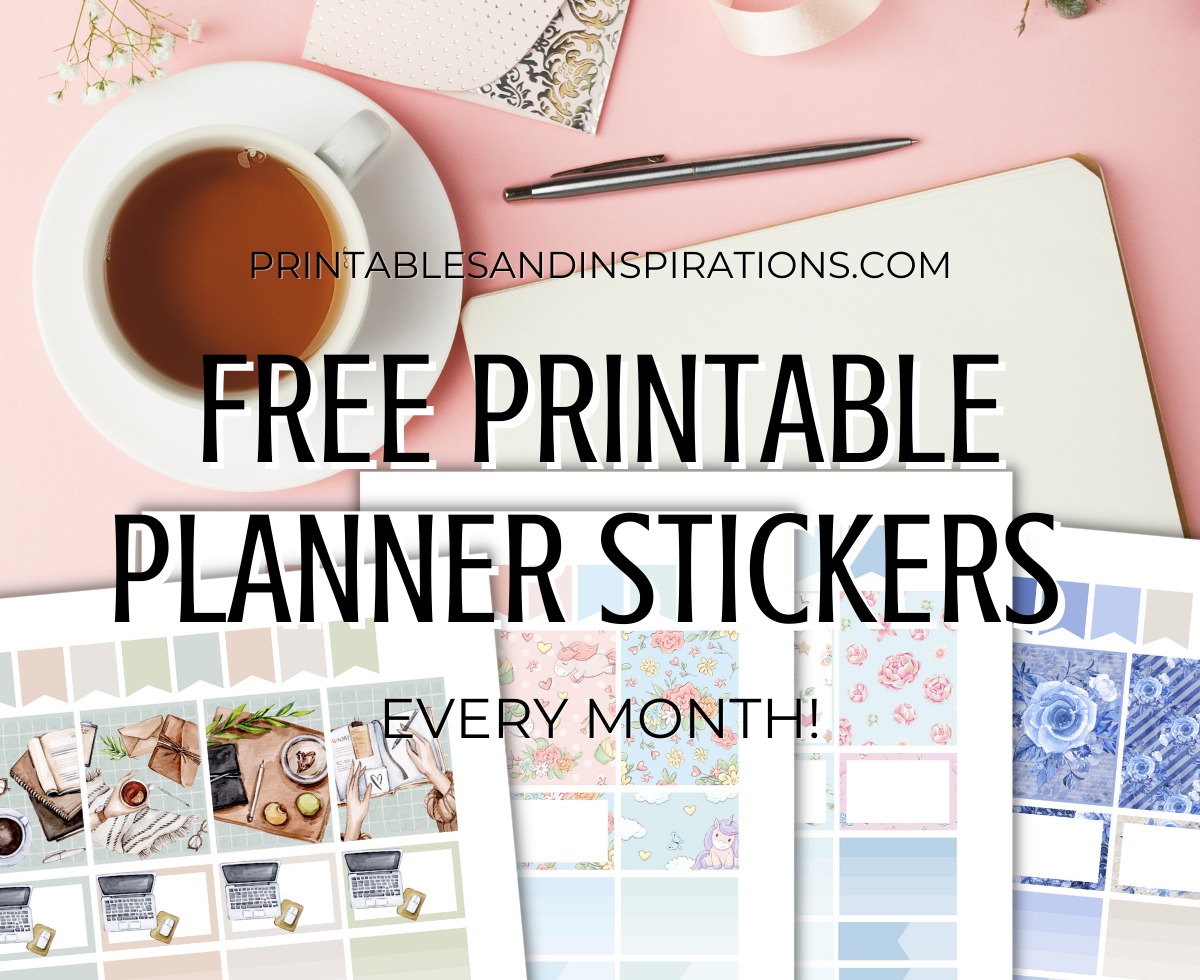 List of Pretty Planner Stickers - Free Printable - Printables and ...