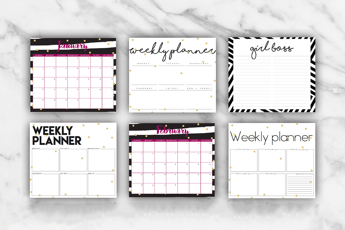 Printable Planner Template 2018 - Free Download