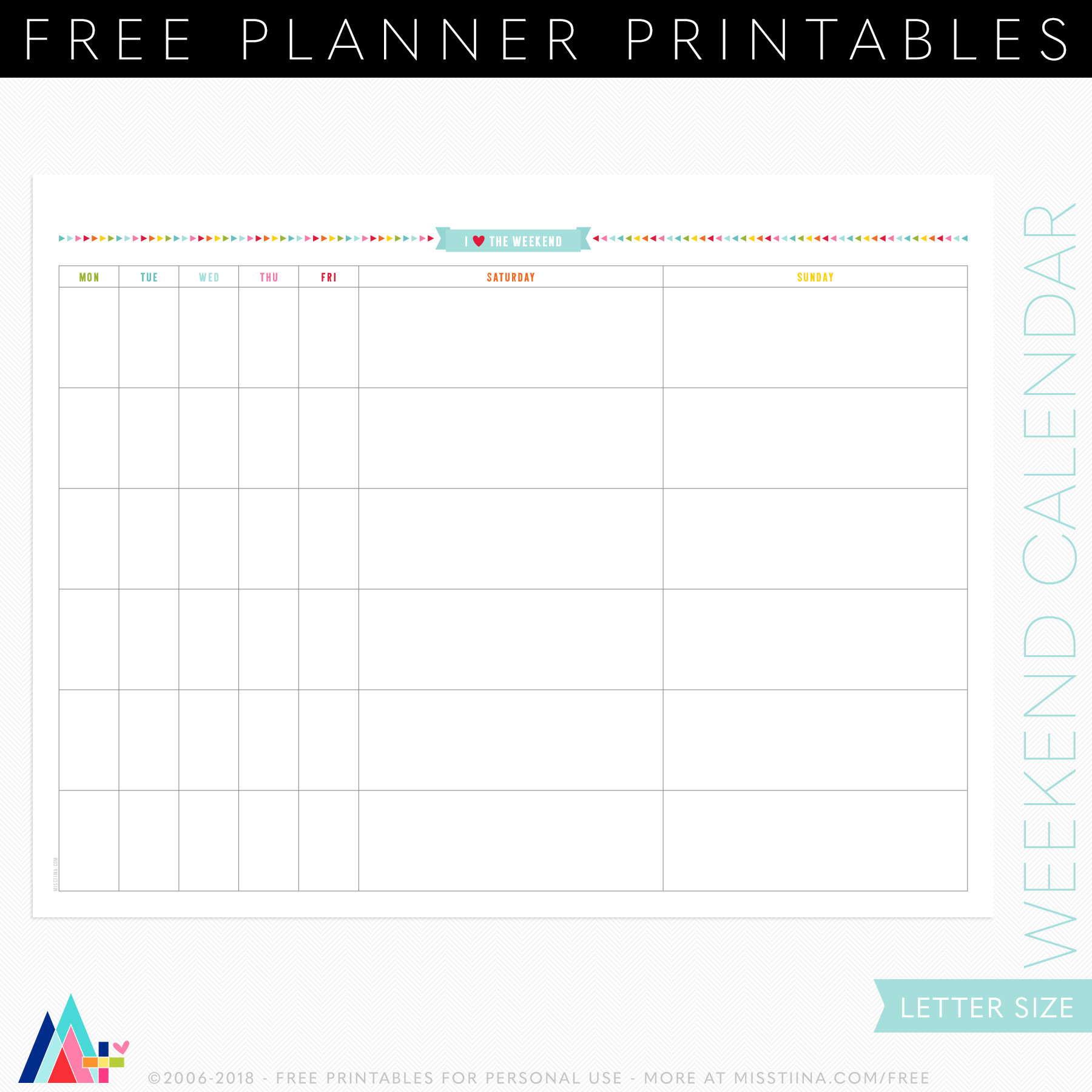 FREE PRINTABLE PLANNER PAGES • Miss Tiina