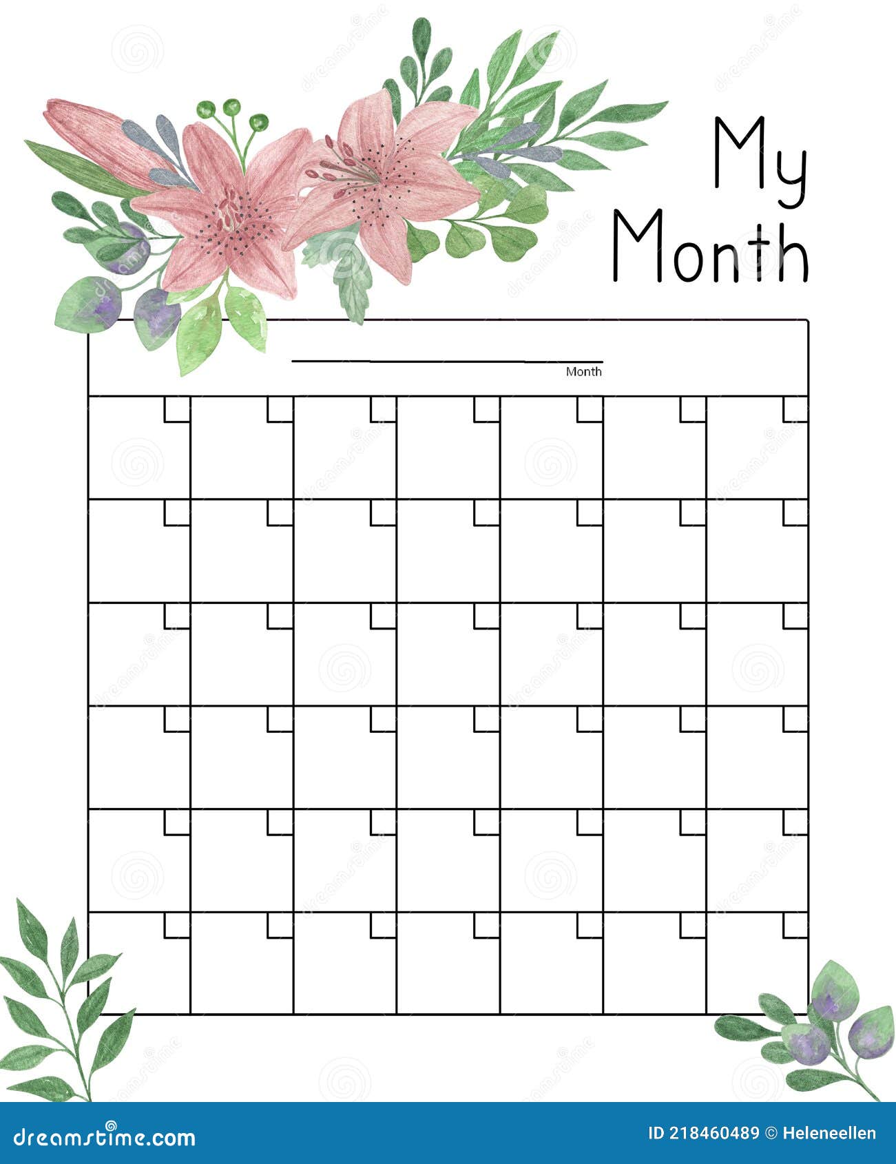 printable planner watercolor