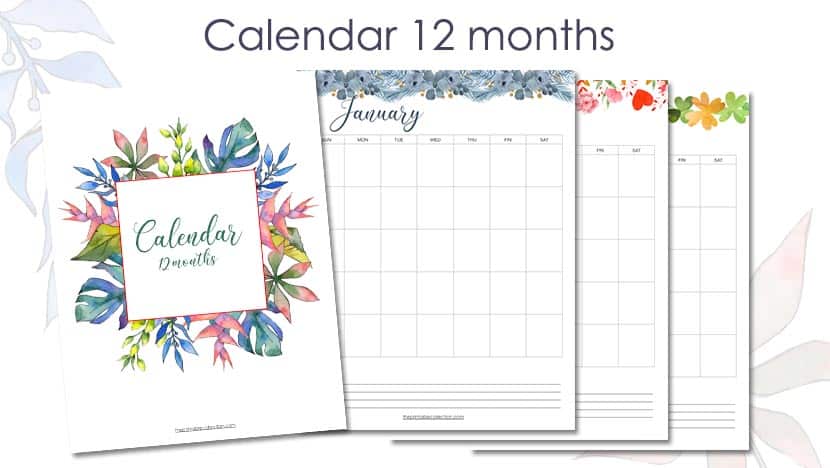printable planner watercolor