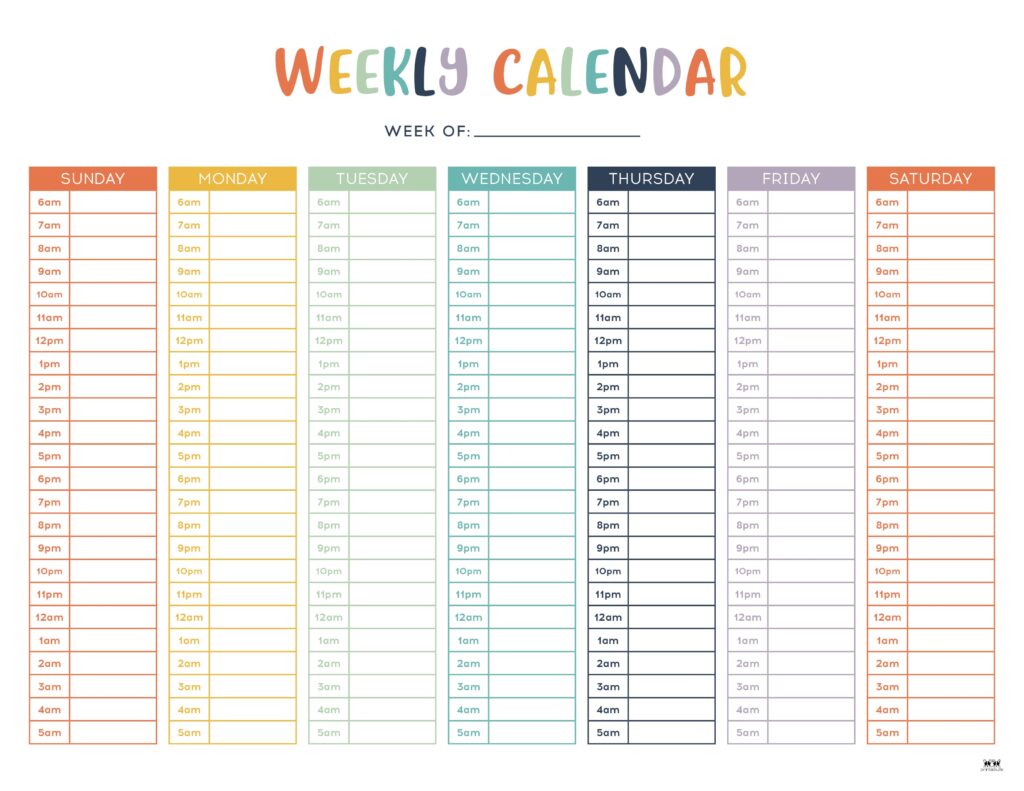 Weekly Planners - 25 FREE Printables | Printabulls