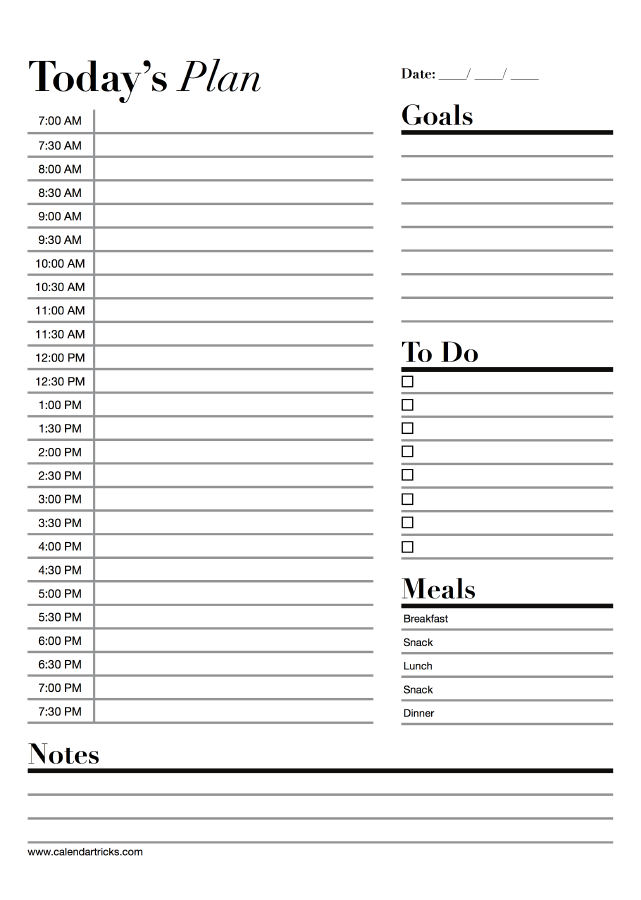 daily-calendar-templates-to-plan-your-day-calendar-tricks-worksheets-library for Free Printable Daily Planner With Time Slots Daily Calendar Templates to Plan Your Day – Calendar Tricks - Worksheets Library for Free Printable Daily Planner With Time Slots