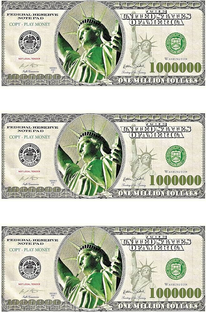 amazon-com-play-copy-money-for-kids-20-pieces-one-million-dollar-worksheets-library for Free Printable Million Dollar Bill Amazon.com: Play Copy Money for Kids 20 Pieces One Million Dollar ... - Worksheets Library for Free Printable Million Dollar Bill