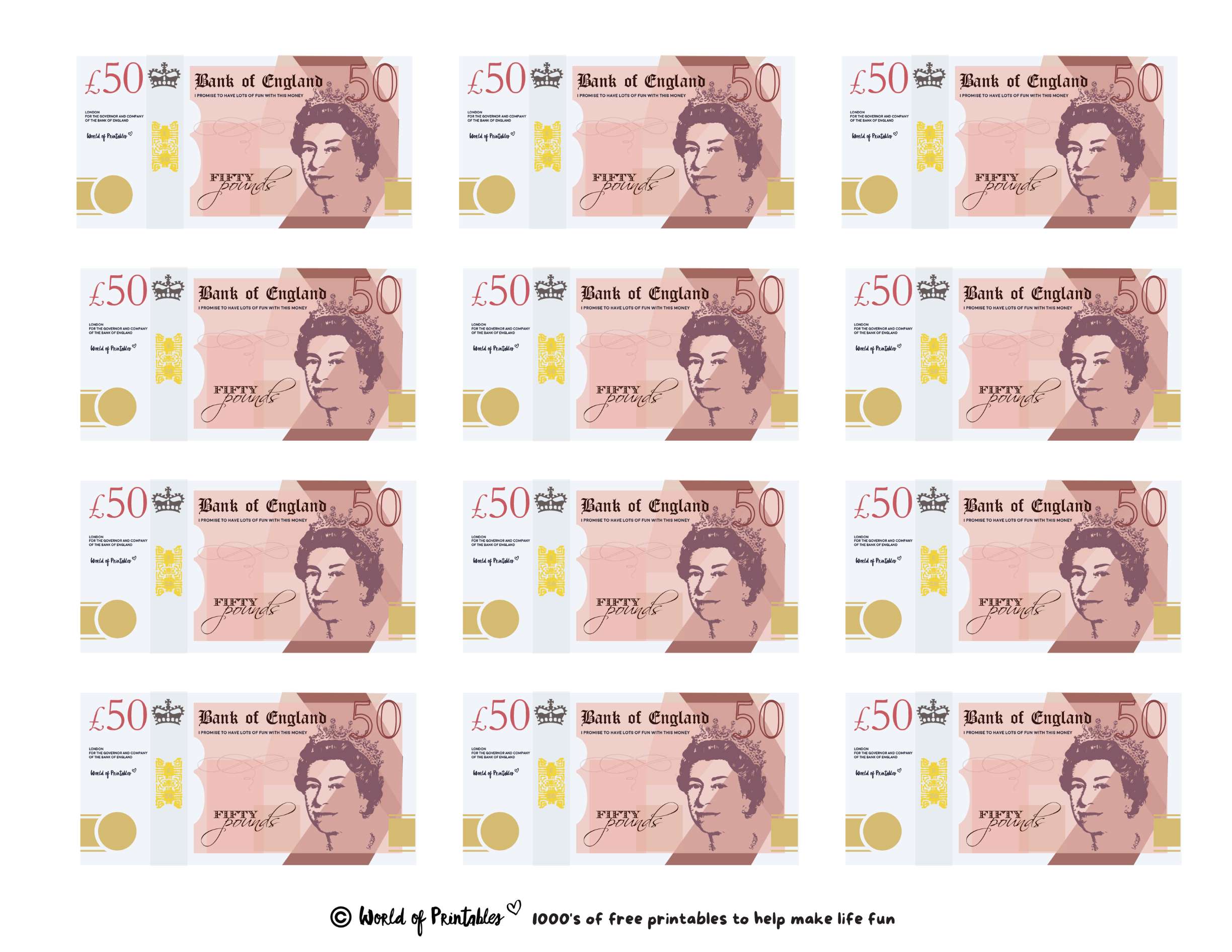 Printable Play Money - Play &  Learn! - World of Printables