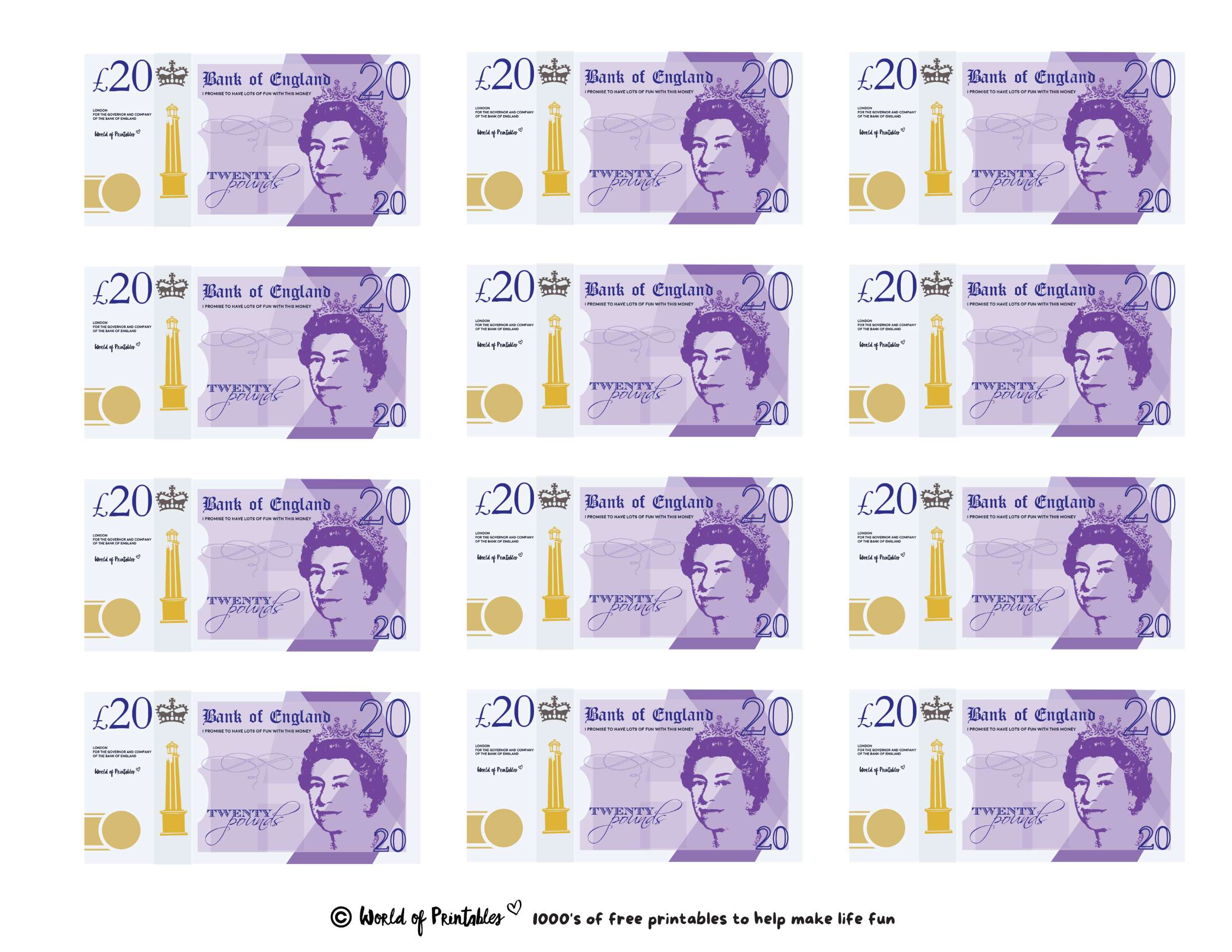 printable play money gbp