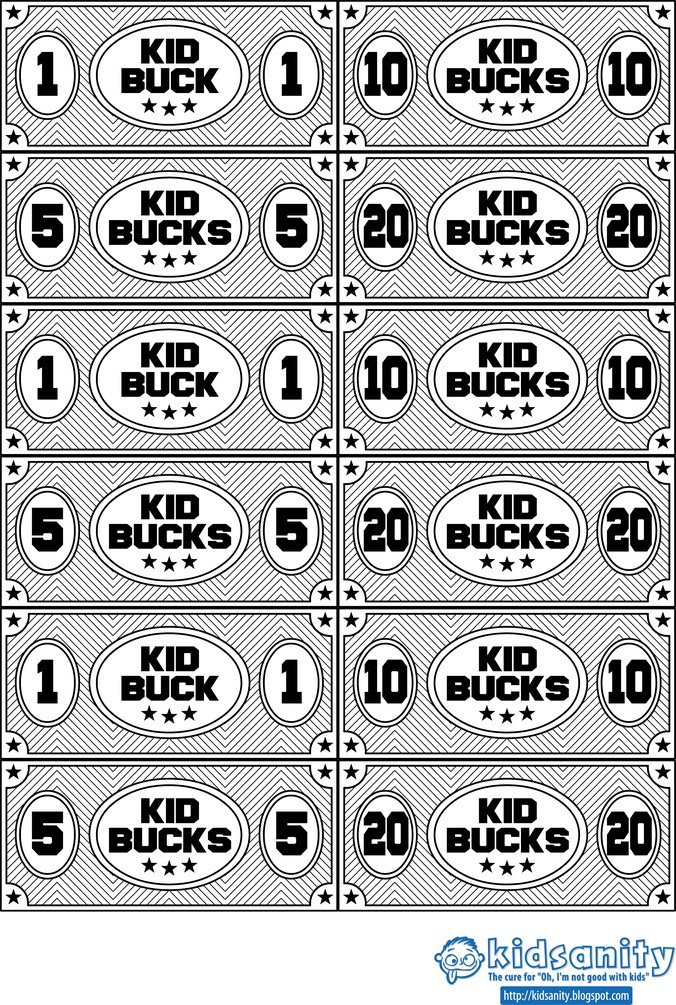 Kid Bucks - Animal Themed Printable Play Money Free Vector ...