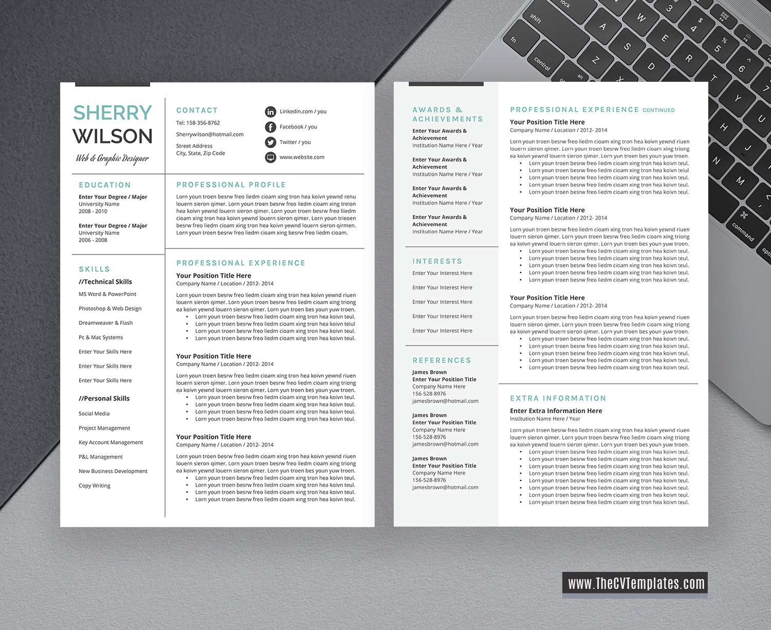 3 IN 1 CV BUNDLE, CV Templates for MS Word, Professional and ...