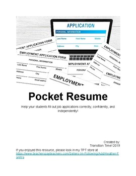 Resume students | TPT