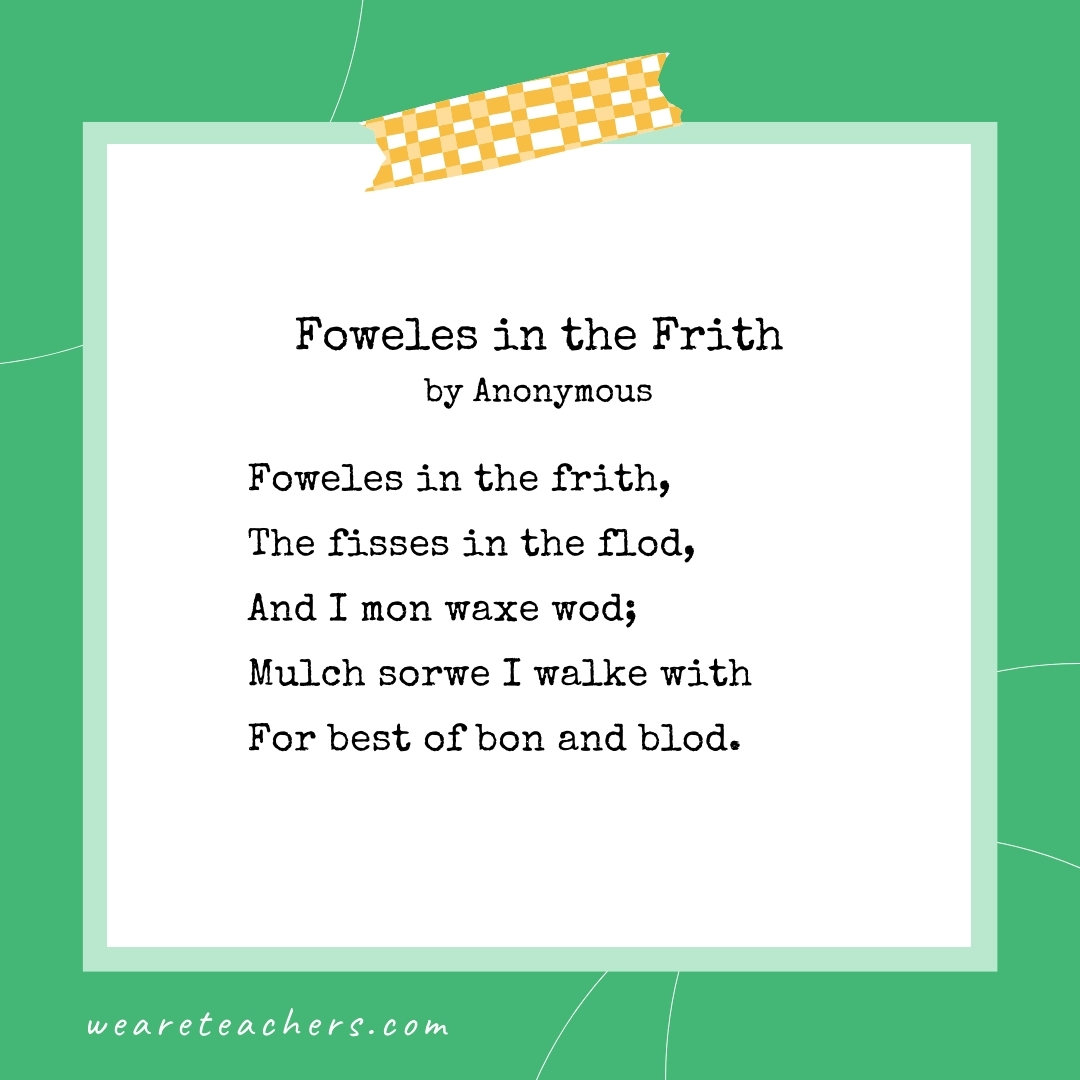 Printable Poems With Alliteration