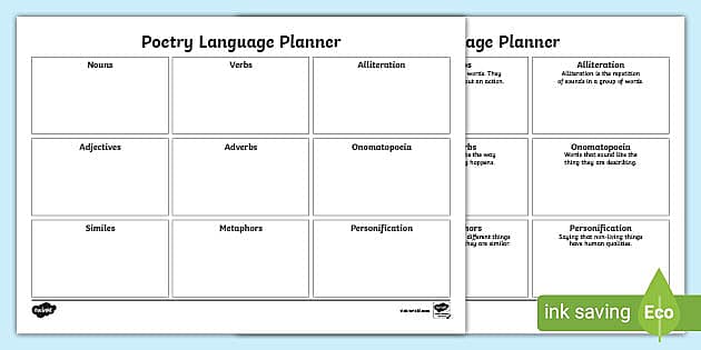 Poetry Planning Sheet | KS2 Resources (teacher made)