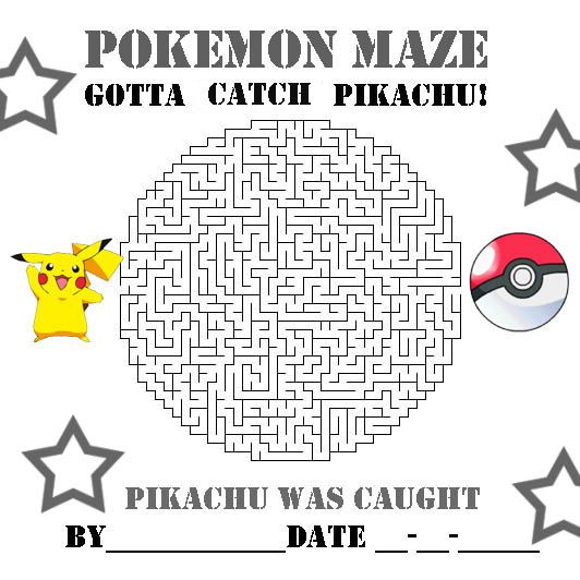 printable pokemon mazes