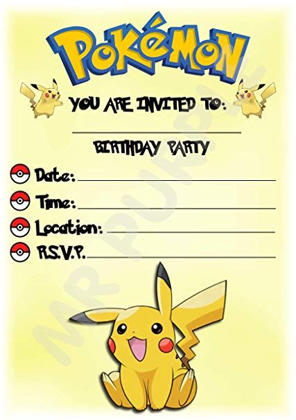 Pokemon Birthday Invitations Free Printable of 2022 | The Birthday ...