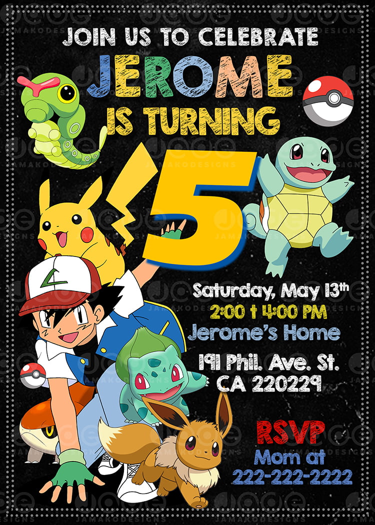 pokemon-birthday-invitation-templates-worksheets-library for Free Printable Pokemon Birthday Party Invitations Pokemon Birthday Invitation templates - - Worksheets Library for Free Printable Pokemon Birthday Party Invitations