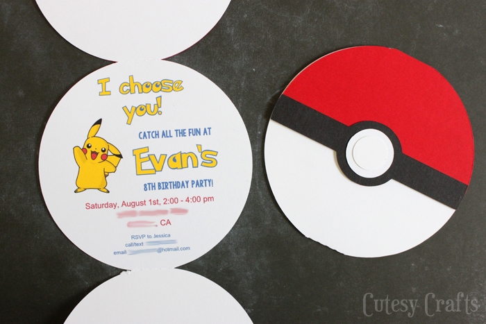 Pokemon Birthday Party Invitations (with free Silhouette cut file ...
