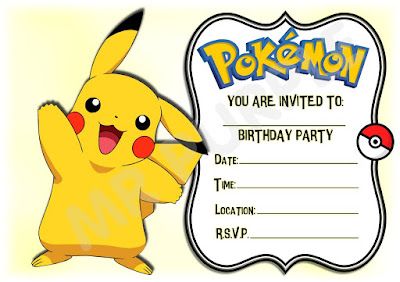 Pokemon Birthday Invitations Free Printable of 2022 | The Birthday ...