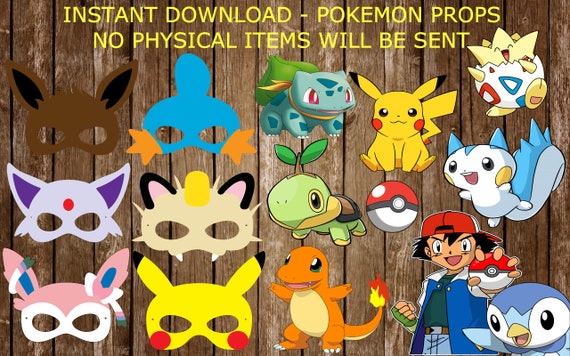 printable pokemon photo booth props