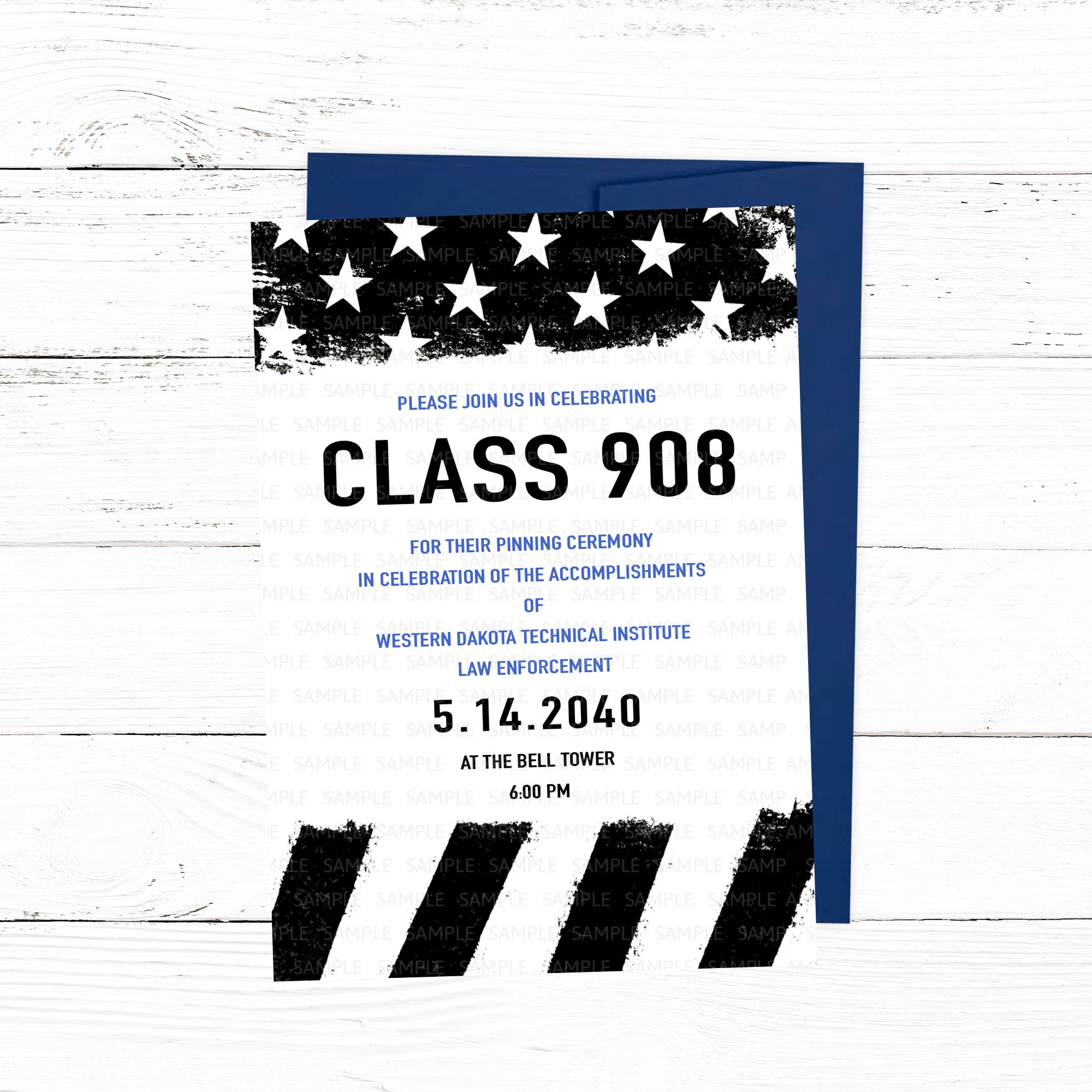 printable police academy graduation invitations