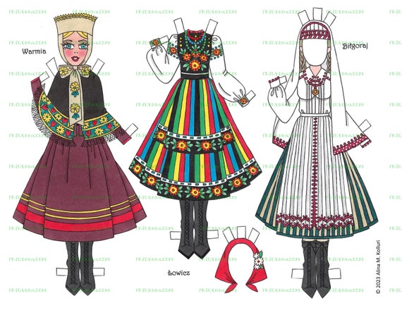 printable polish paper dolls