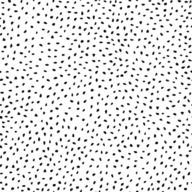 Premium Vector | Monochrome polka dot seamless pattern on white ...
