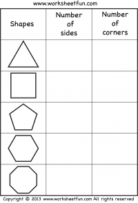 Compare sides and corners / FREE Printable Worksheets - Worksheetfun