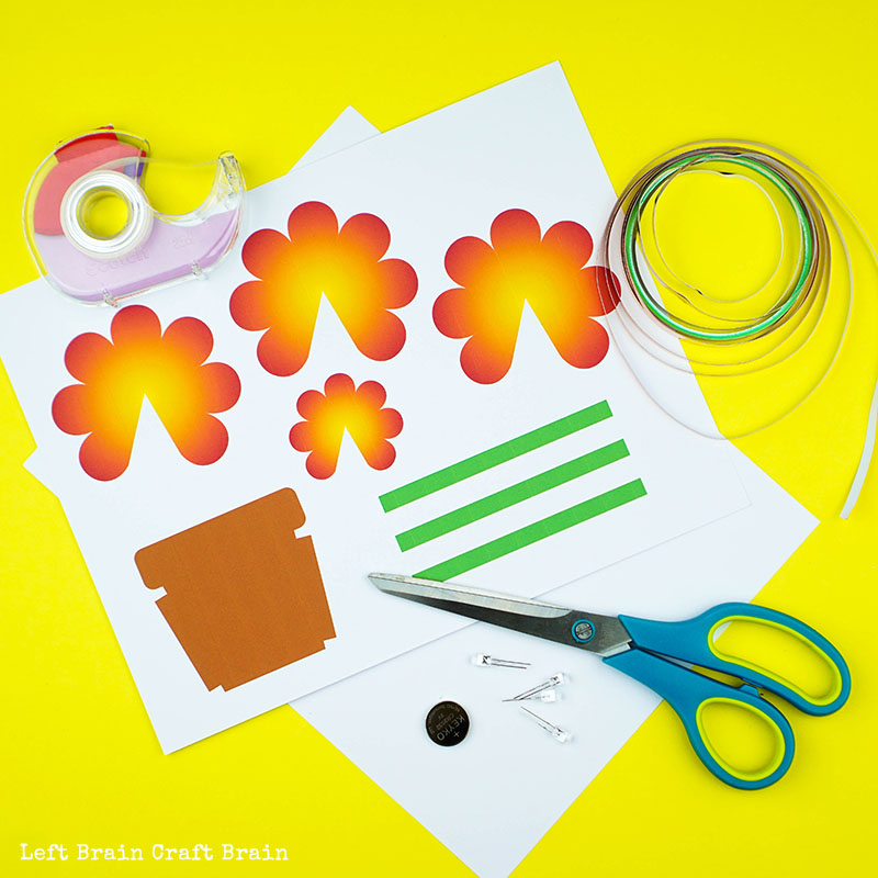 printable pop up flowers